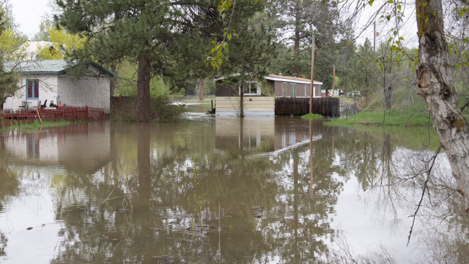 Flooding in Missoula along the north end of Tower Street, May 7, 2018.